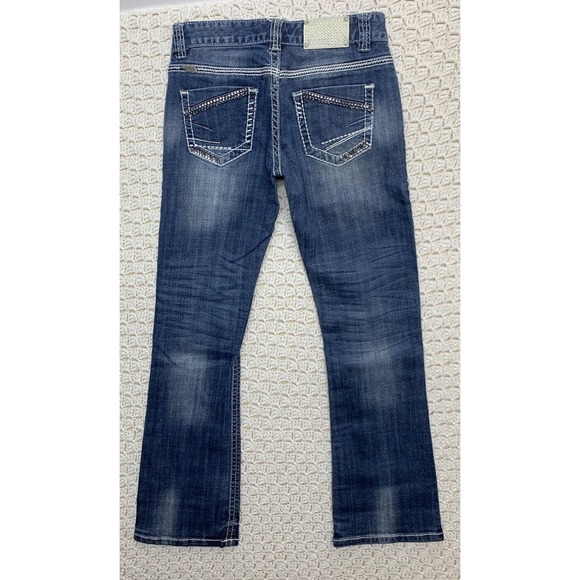 Denim - Rock and Roll Cowgirl Women Jeans 26x32Approx‎ 28x31 Blue Denim Low Rise Bootcut